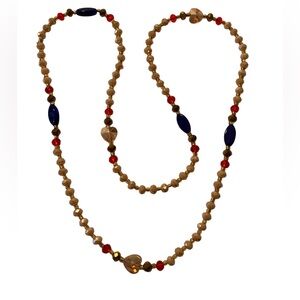 🤘Crystal Beaded Necklace with Crystal Heart Accents